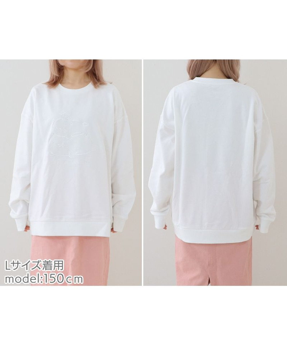 Mother garden しろたん&らっこいぬ 白刺繍トレーナー《オフホワイト》 S / M / L / XL