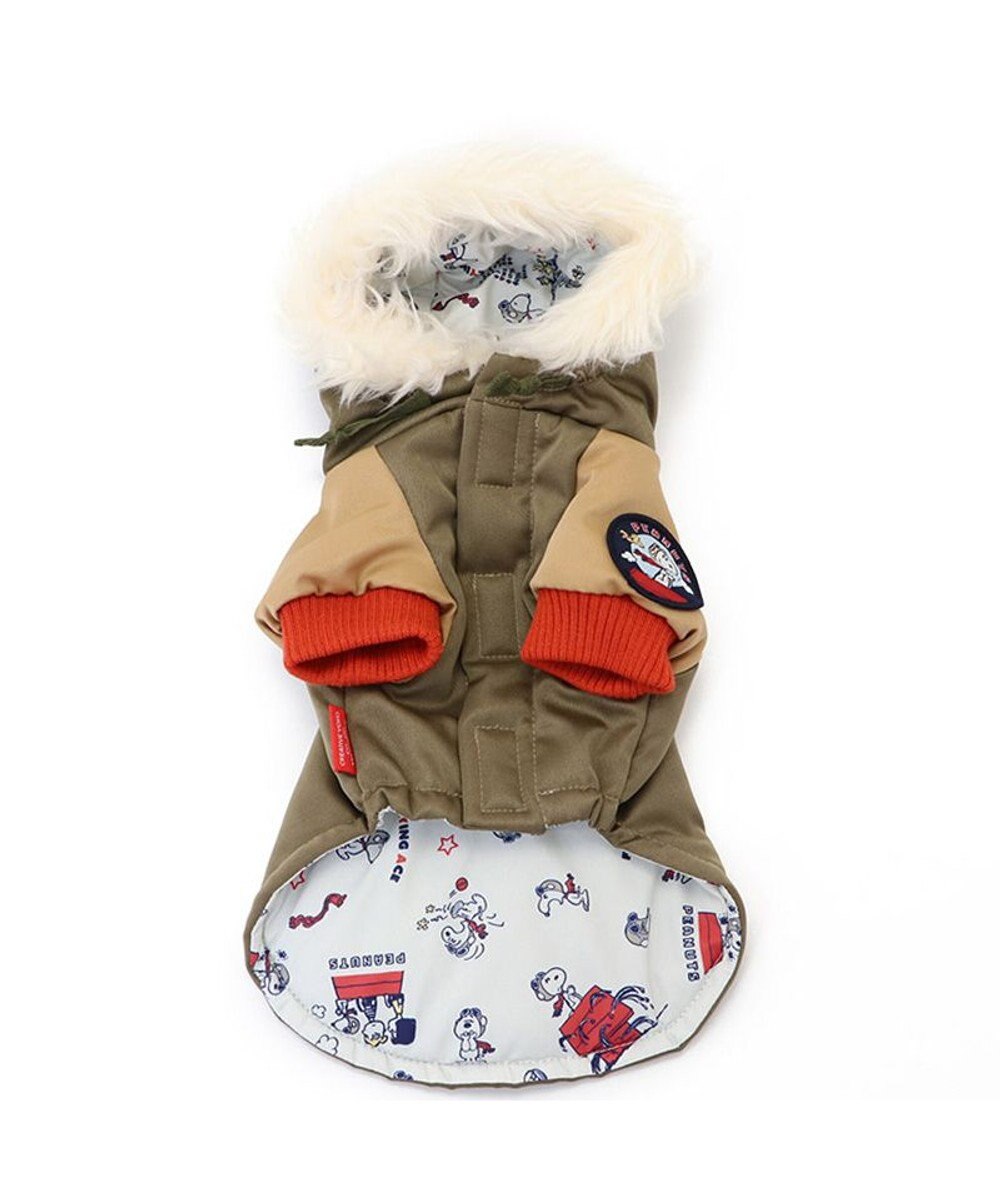 PET PARADISE スヌーピー 遠赤外線 コート 《カーキー》 中型犬 大型犬 