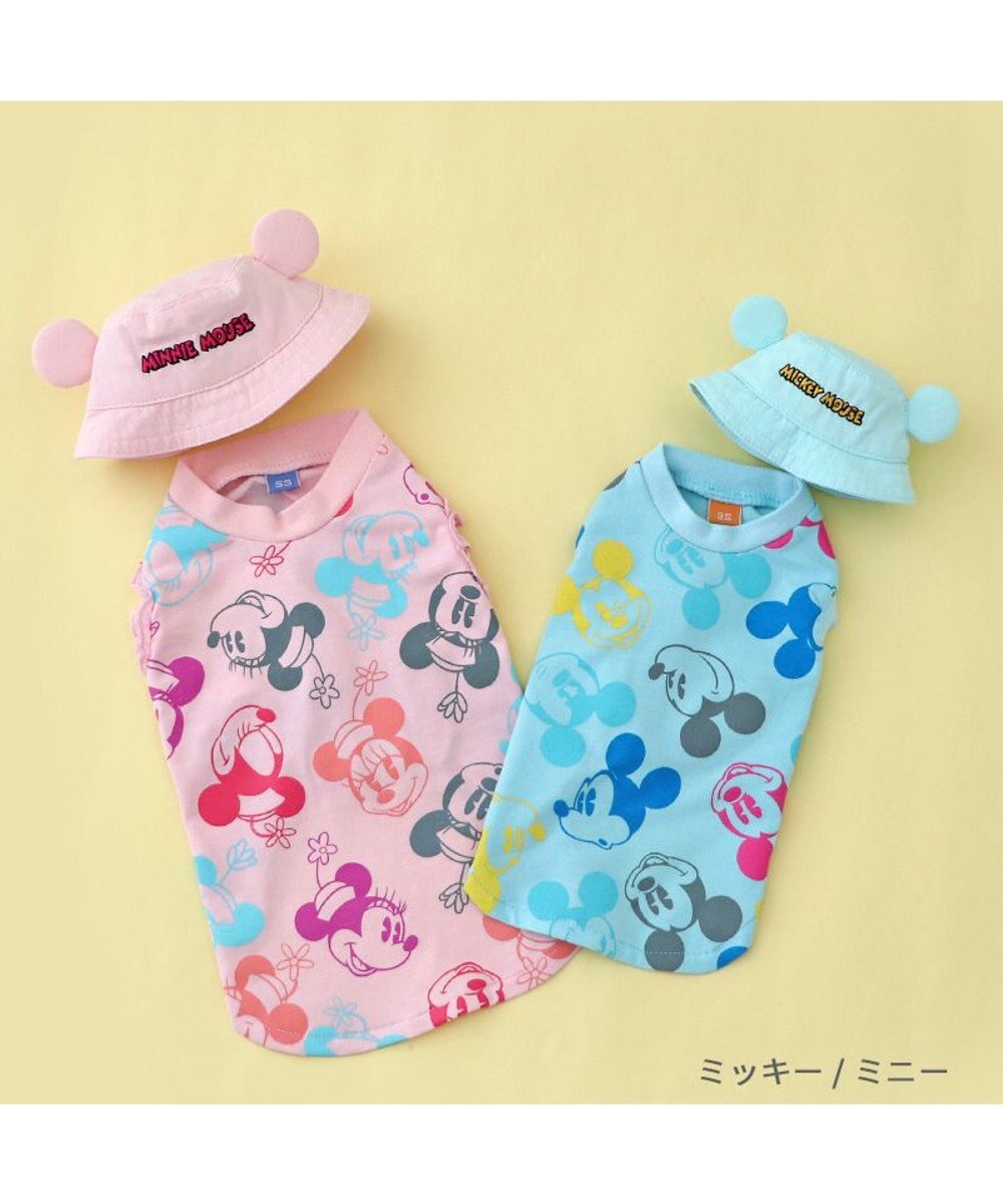 PET PARADISE ディズニー ミッキーマウス バケットハット付き Tシャツ 小型犬 