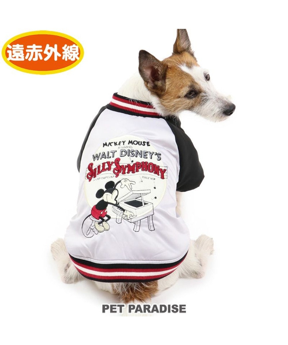 PET PARADISE 犬 服  遠赤外線 ディズニー ミッキーマウス ジャケット 〔小型犬〕 ピアノ柄 ペットウエア ペットウェア ドッグウエア ドッグウェア ベビー 超小型犬 小型犬暖かい 冬 黒