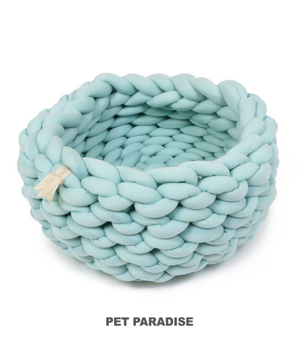 PET PARADISE 猫 ベッド おしゃれ 編み カドラー (42cm)