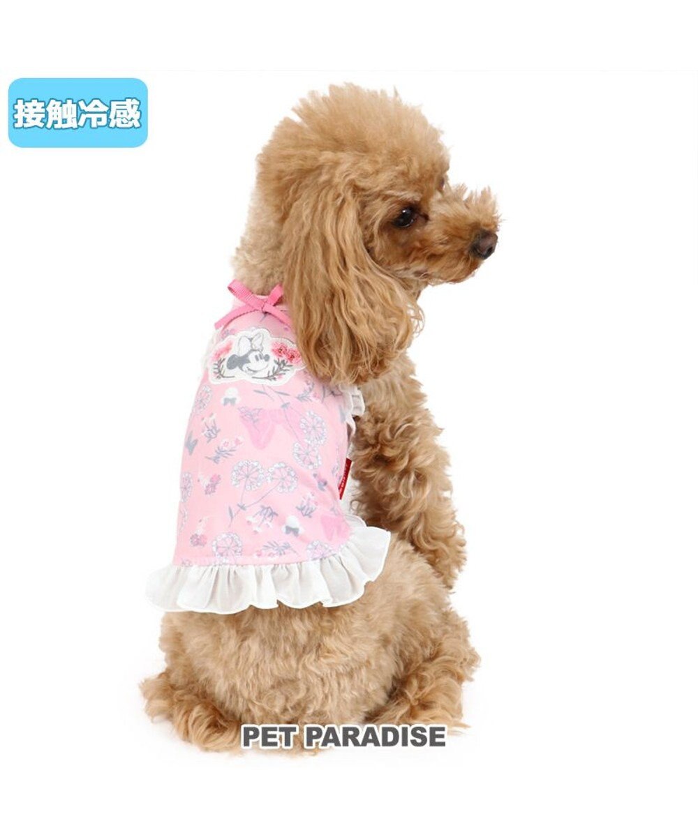 PET PARADISE 犬 夏服 ひんやり クール ペットパラダイス ディズニー ミニーマウス クール 接触冷感 ボタニカル タンクトップ 〔小型犬〕 超小型犬 小型犬 ひんやり 夏 涼感 冷却 吸水速乾 タッチワンクール ピンク（淡）