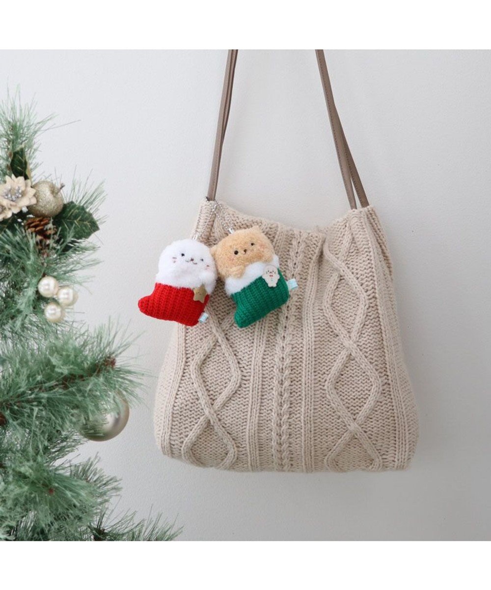 Mother garden しろたん クリスマス靴下キーホルダー 《らっこいぬ》 単品 