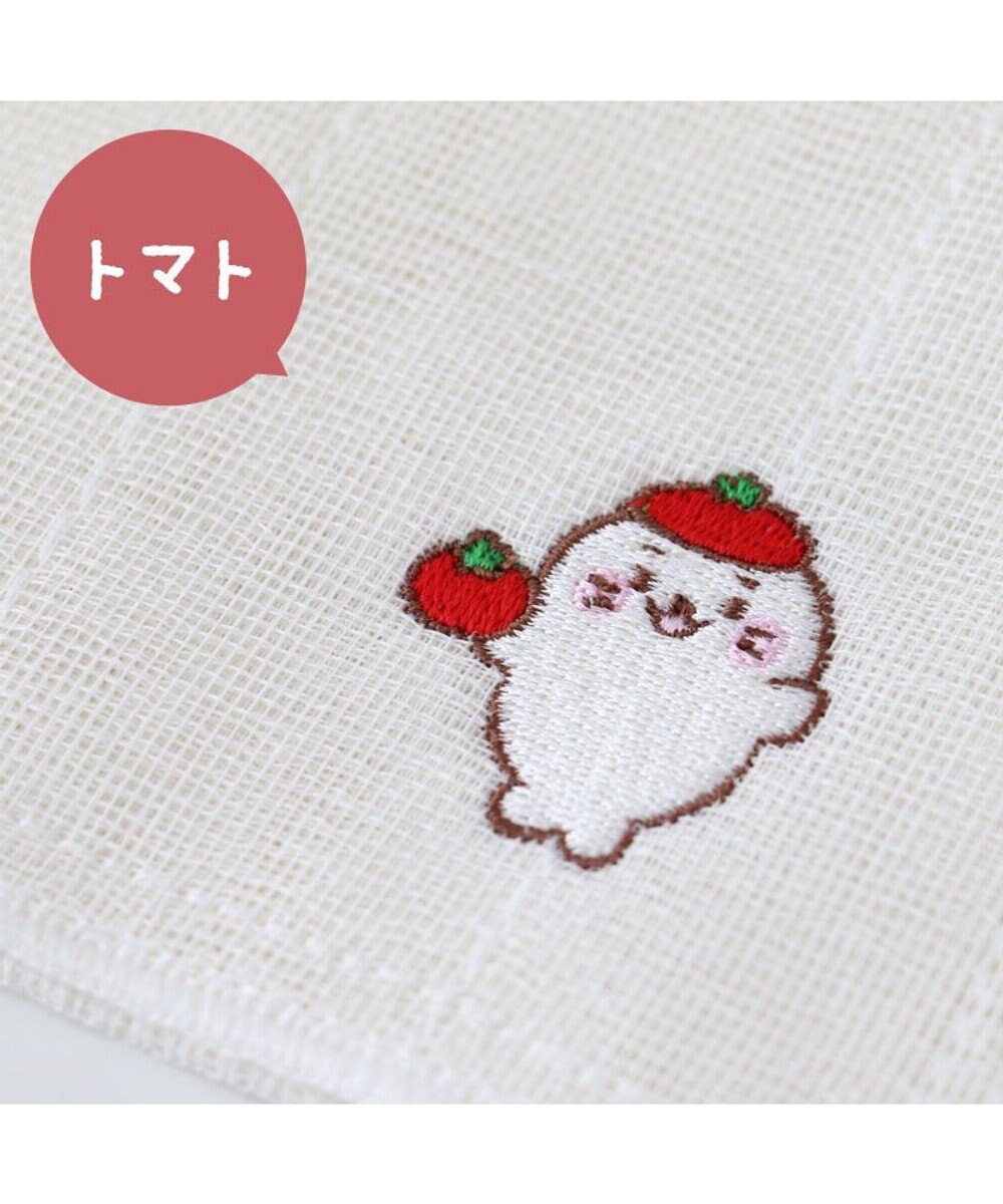 Mother garden しろたん 刺繍 蚊帳ふきん  トマト / ピーマン 刺繍 かや生地布巾 蚊帳 布巾 