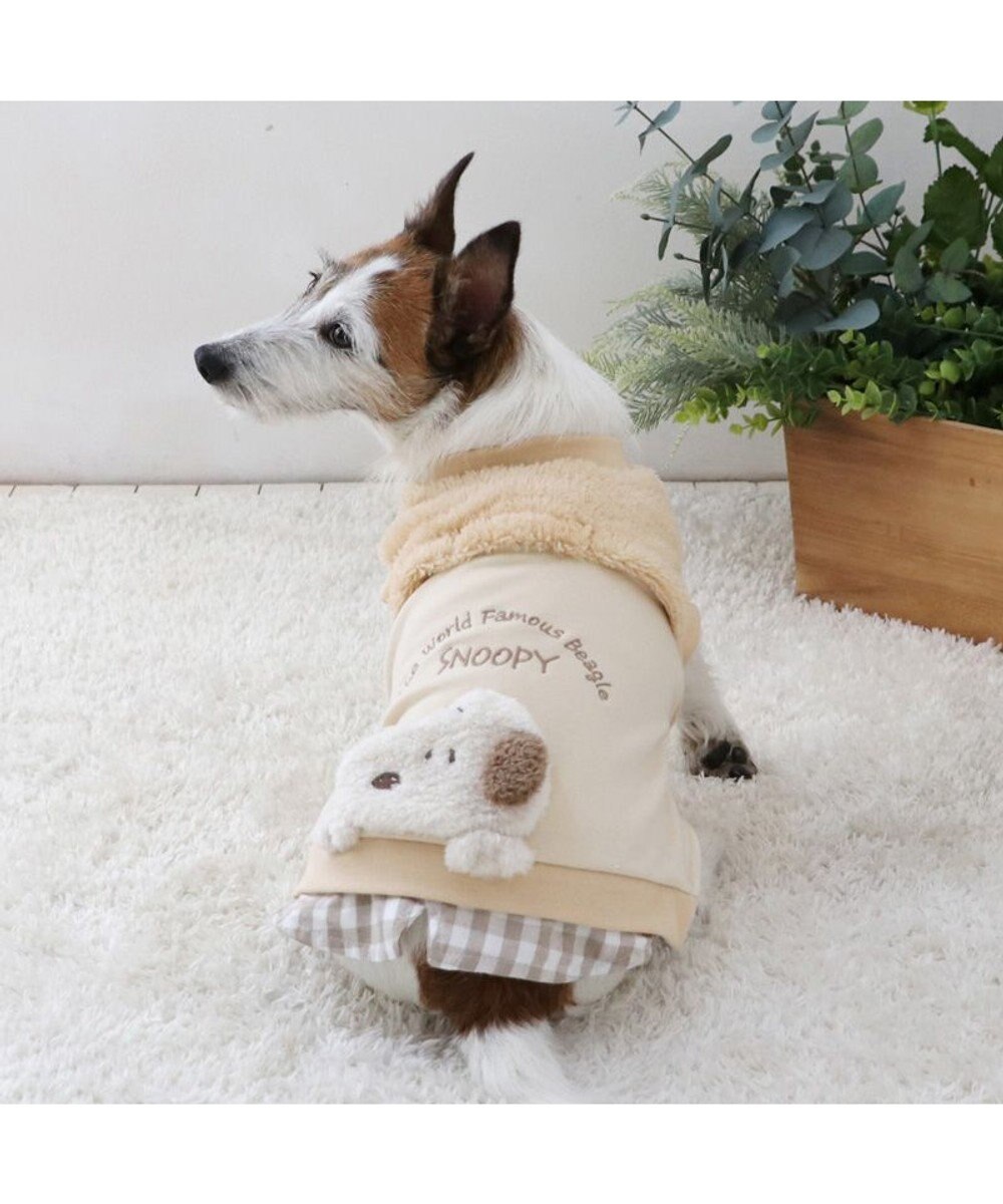 PET PARADISE スヌーピー 脇開きトレーナー 《ベージュ》 小型犬 