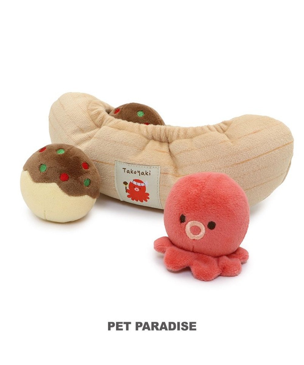 PET PARADISE 犬 おもちゃ ボールトイ たこ焼き ベージュ