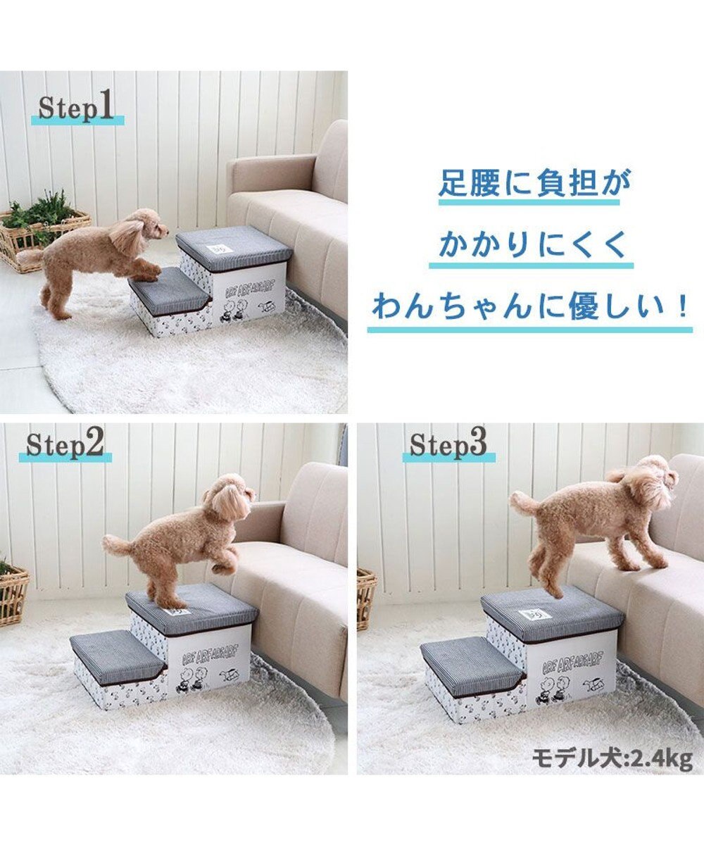 PET PARADISE ペットパラダイス スヌーピー ２段 ステップ 収納付きフレンズ柄 