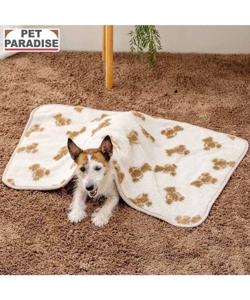 PET PARADISE ペットパラダイス くまちゃん織り ボア ブランケット 