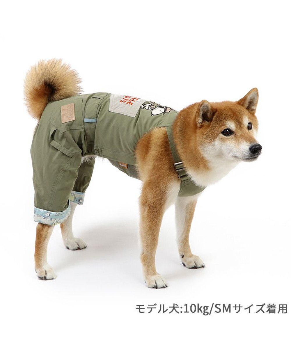 PET PARADISE スヌーピー ビーグルスカウト オーバーオール 《キャンプ柄》 中型犬