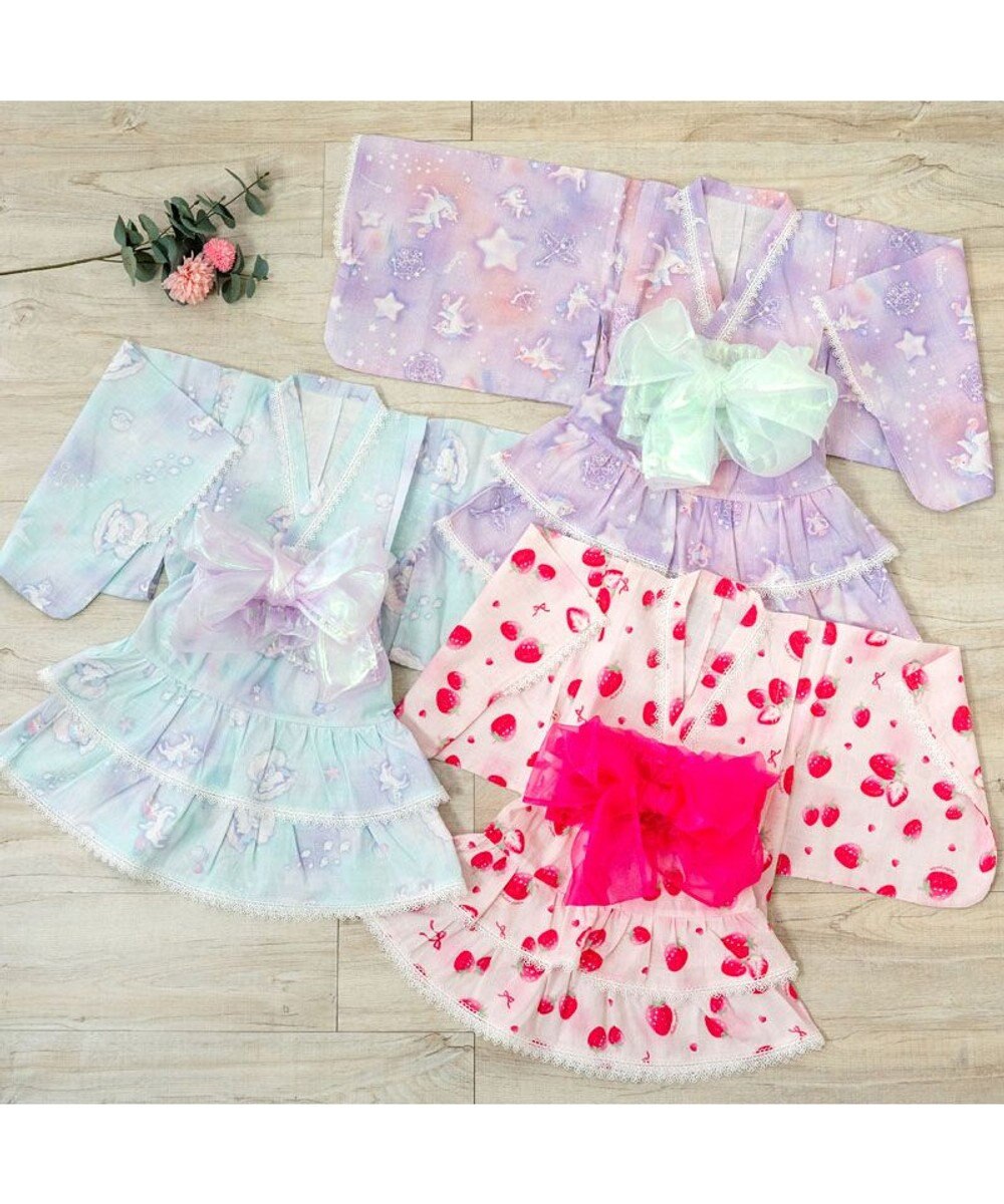 Mother garden 2025 マザーガーデン 野いちご 浴衣ドレス 《水彩柄》 95~100cm / 105~110cm