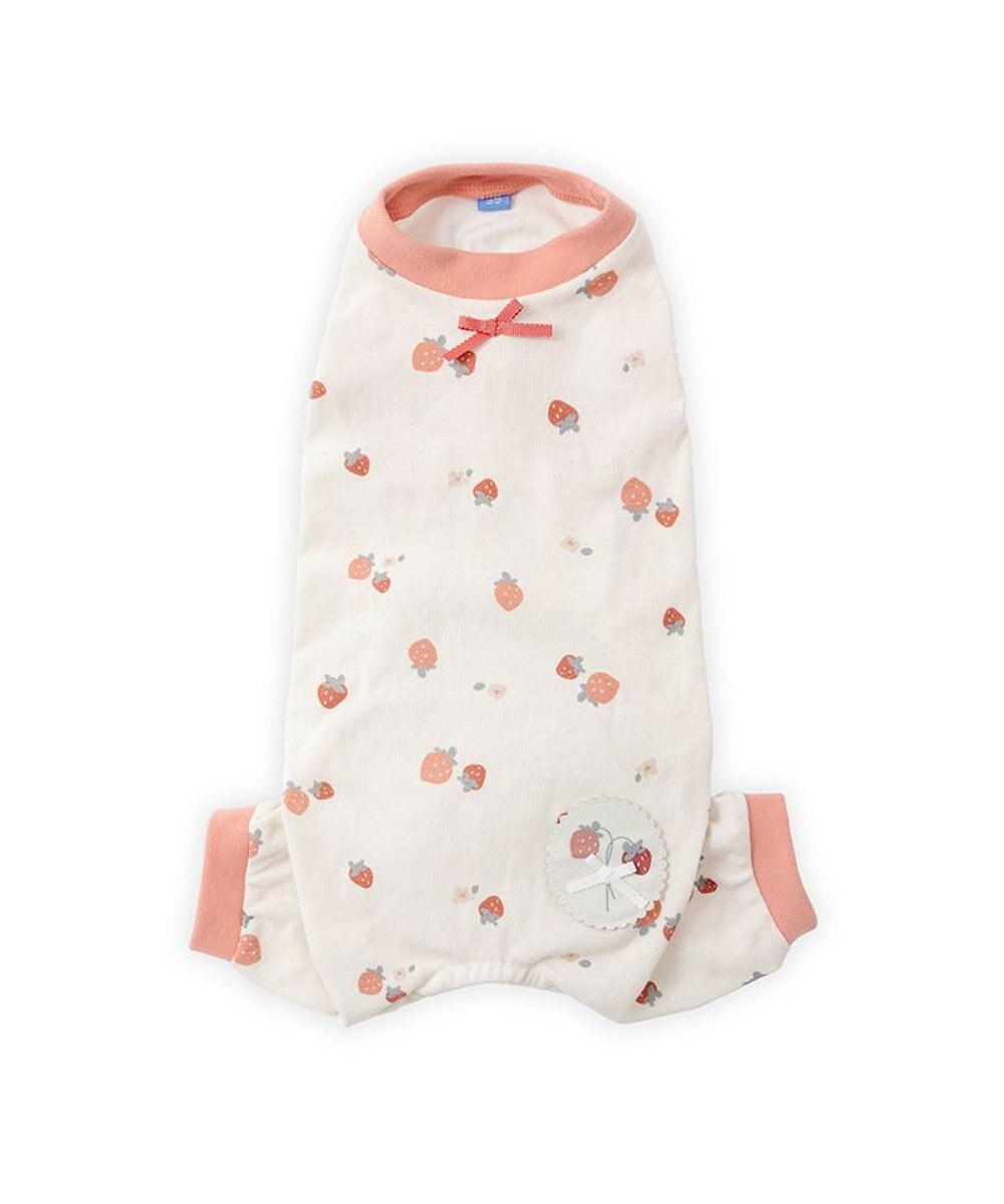 PET PARADISE ペットパラダイス やさしい ロンパース 《花苺柄》 小型犬 