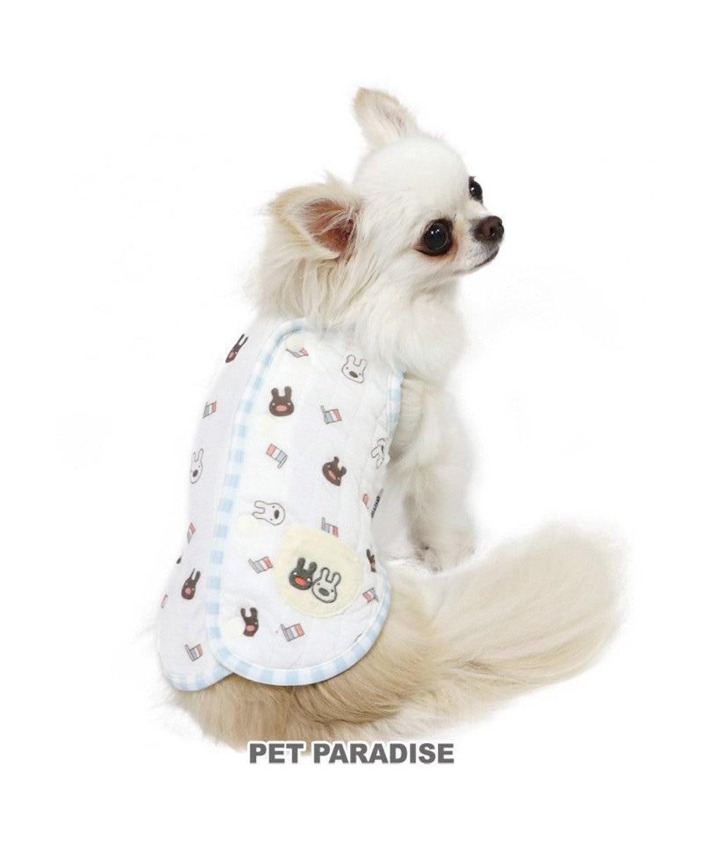 PET PARADISE 犬 服 リサとガスパール 背中開き ベスト 【小型犬】 キルト 白~オフホワイト