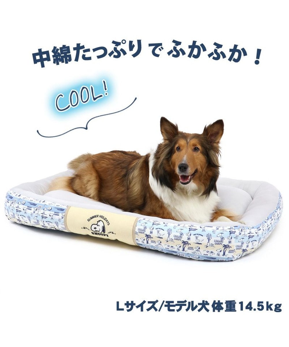 犬 春夏 クール 接触冷感 スヌーピー 四角カドラーベッド(100×70cm) サーフ柄 犬 猫 ベッド マット 小型犬 介護 おしゃれ かわいい  ふわふわ あごのせ / PET PARADISE | 【通販】雑貨とペット用品の通販サイト | マザーガーデン＆ペットパラダイス