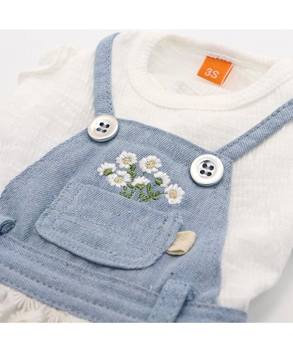 PET PARADISE ペットパラダイス スカートつなぎ 《花 刺繍》 小型犬