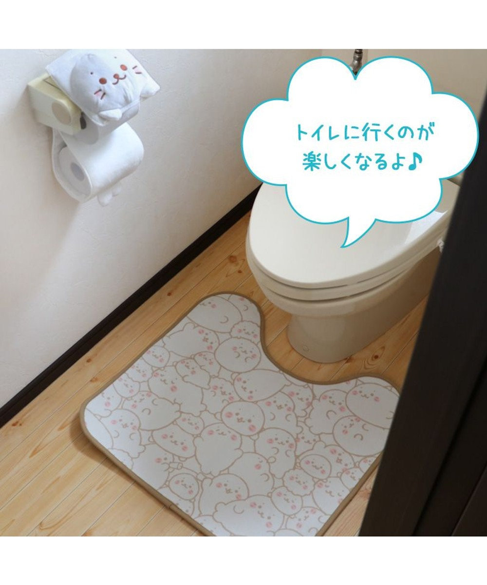 Mother garden しろたん トイレマット つみつみ柄 55cm×60cm トイレ用品