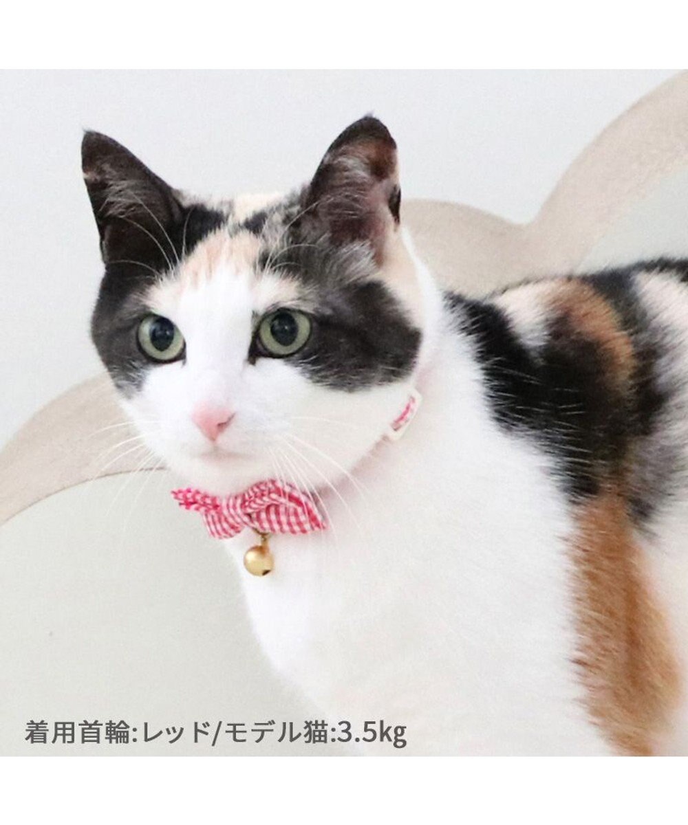 【新発売】ギンガムチェック　猫首輪 リード/首輪