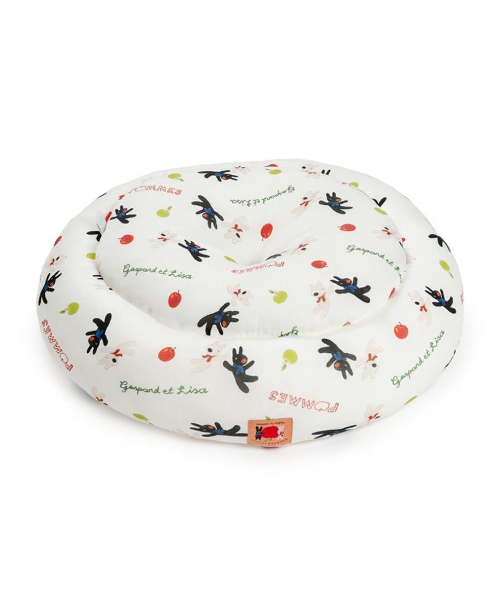 PET PARADISE リサとガスパール 接触冷感 カドラー 《リンゴ柄》 丸型 M 小型犬 