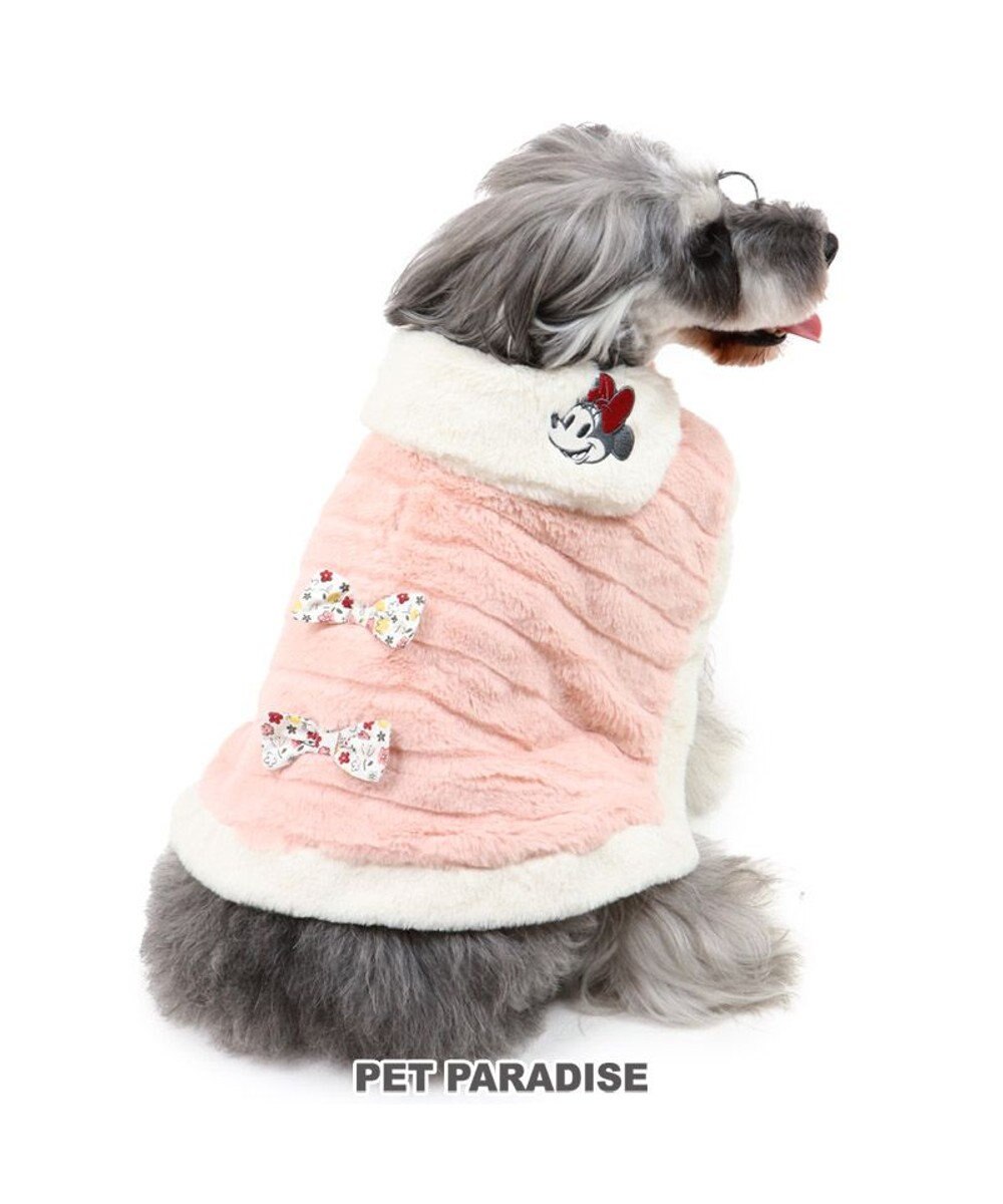 PET PARADISE 犬 服  ディズニー ミニーマウス ポンチョ 〔小型犬〕 リボン付 犬服 犬の服 犬 服 ペットウエア ペットウェア ドッグウエア ドッグウェア ベビー 超小型犬 小型犬暖かい ピンク（淡）