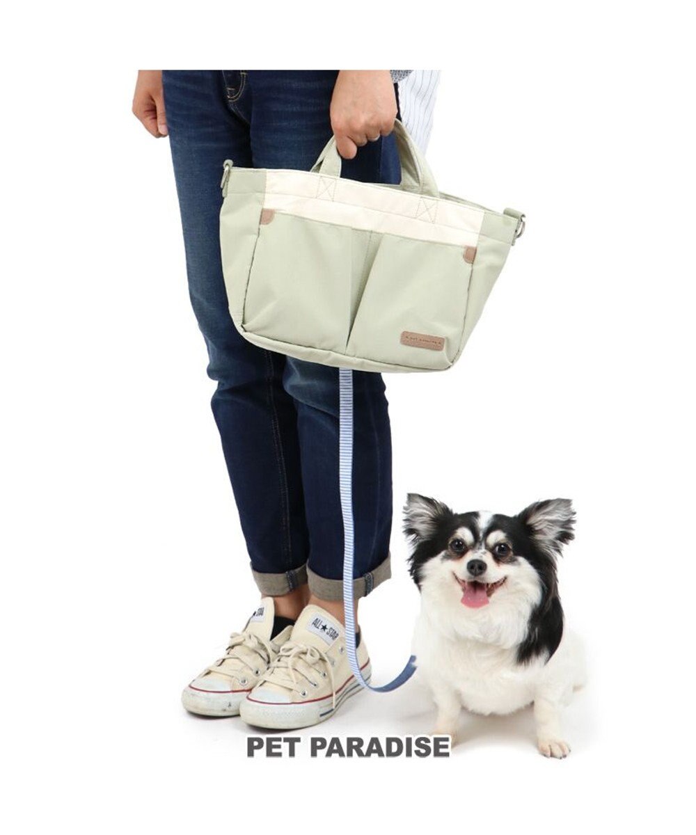 PET PARADISE お散歩バッグ  (26×12cm) ピスタチオ 犬 キャリーバッグ ペット キャリーバッグ ショルダー イヌ ドック 犬服 犬用品 ペット用品 おしゃれ かわいい 猫 キャラクター カーキ