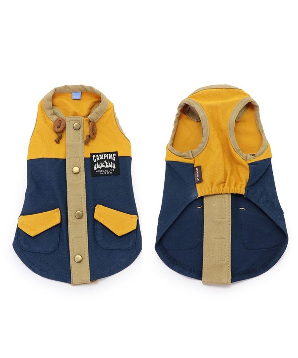 PET PARADISE ペットパラダイス 背中開きベスト ネイビー 【中型犬】 