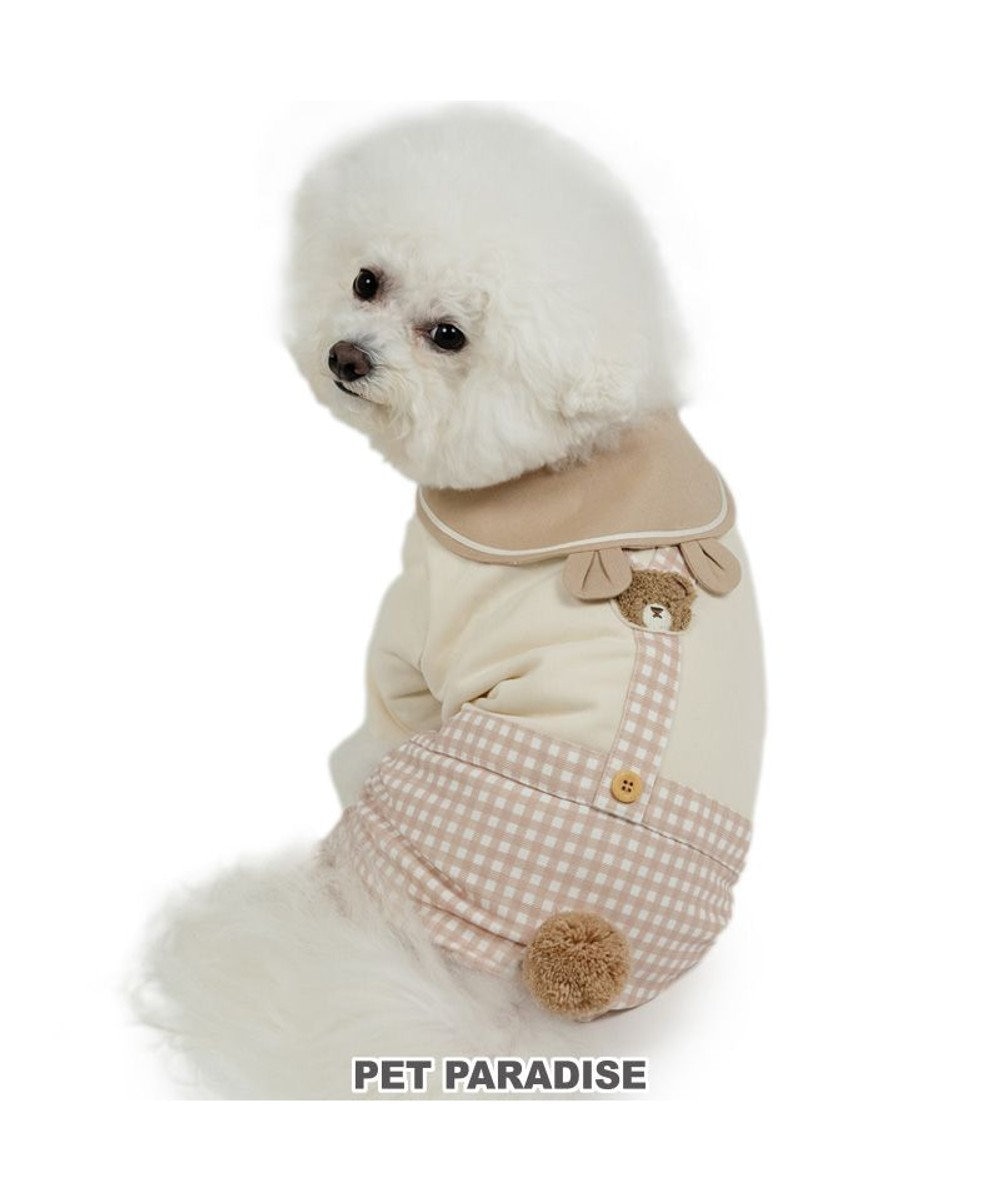 PET PARADISE ペットパラダイス くまちゃん パンツつなぎ 小型犬 ベージュ