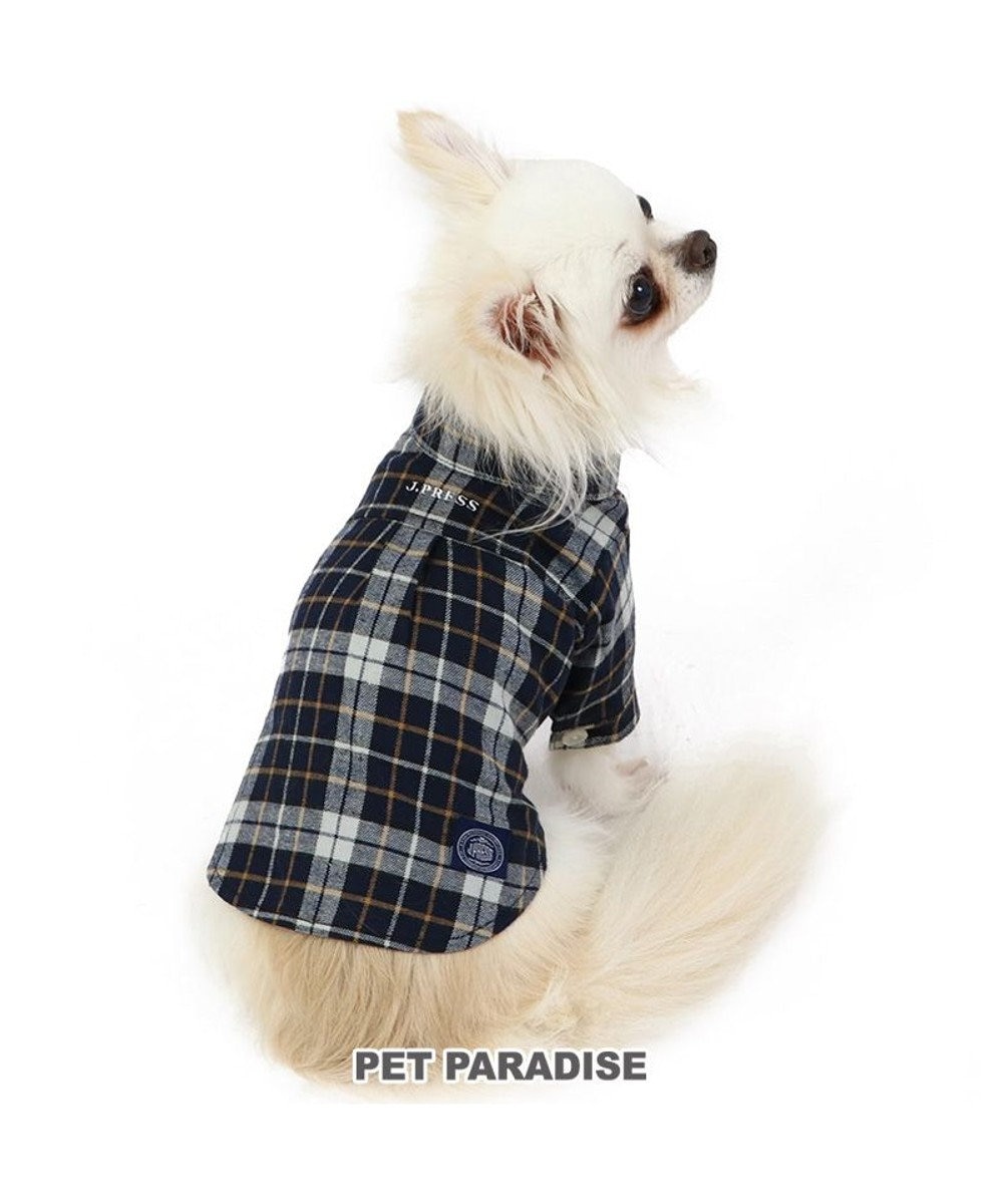PET PARADISE J.PRESS  ビエラチェック シャツ 【小型犬】 紺（ネイビー・インディゴ）