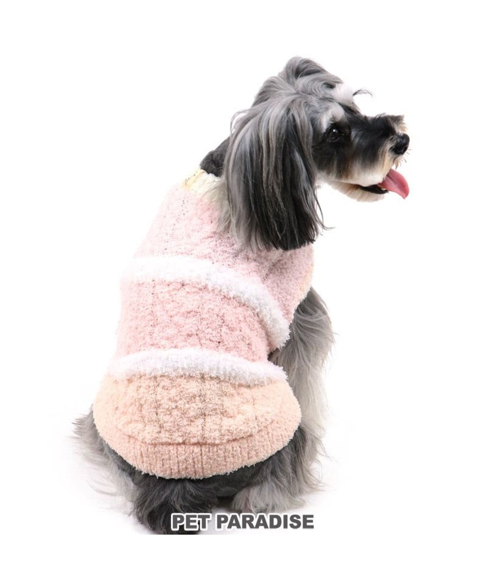 PET PARADISE 犬 服  セーター 〔小型犬〕 もこふわ 桃 犬服 犬の服 犬 服 ペットウエア ペットウェア ドッグウエア ドッグウェア暖かい ピンク（淡）