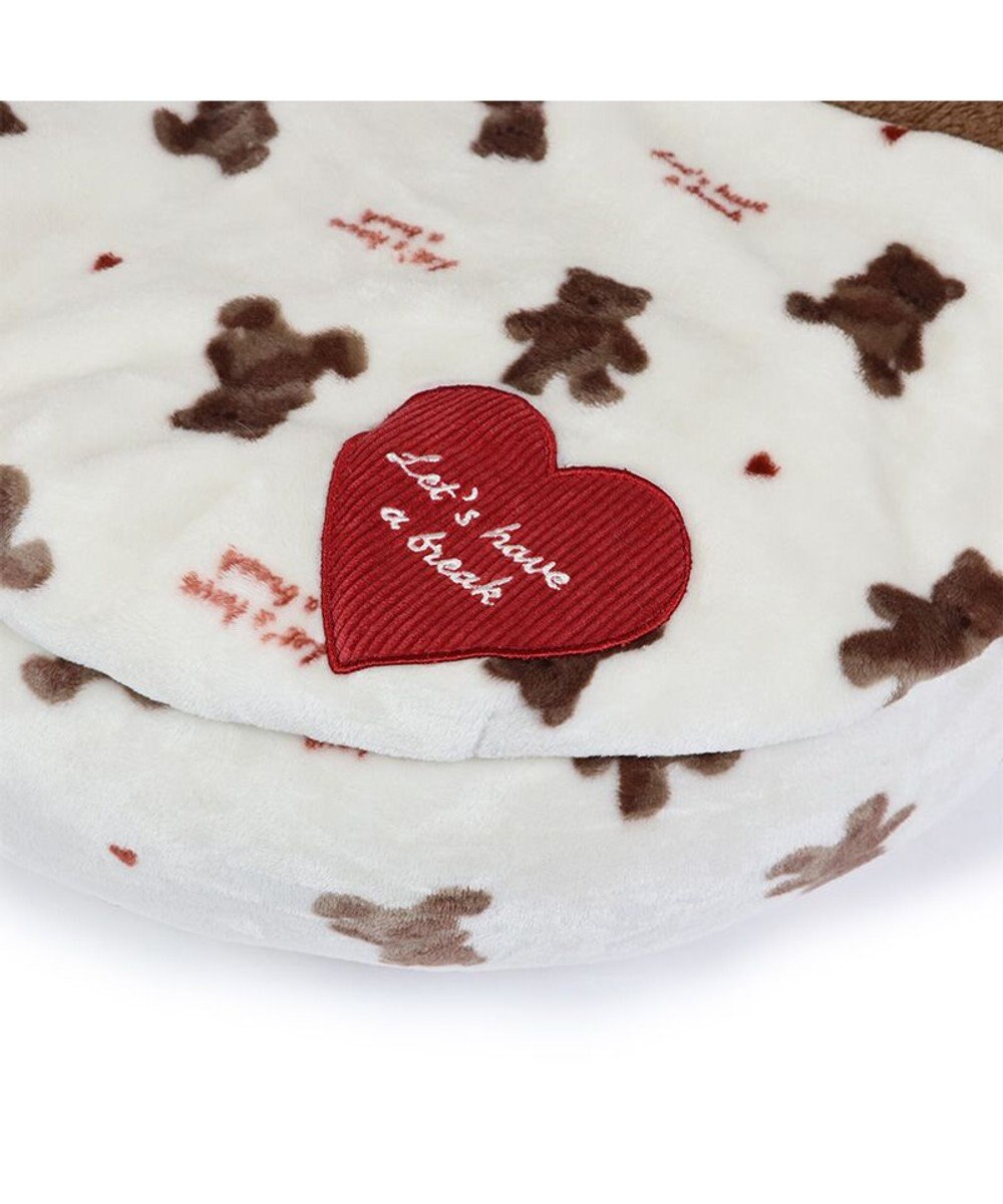 PET PARADISE ペットパラダイス 丸型寝袋 遠赤外線 《くまちゃん柄》 60cm 