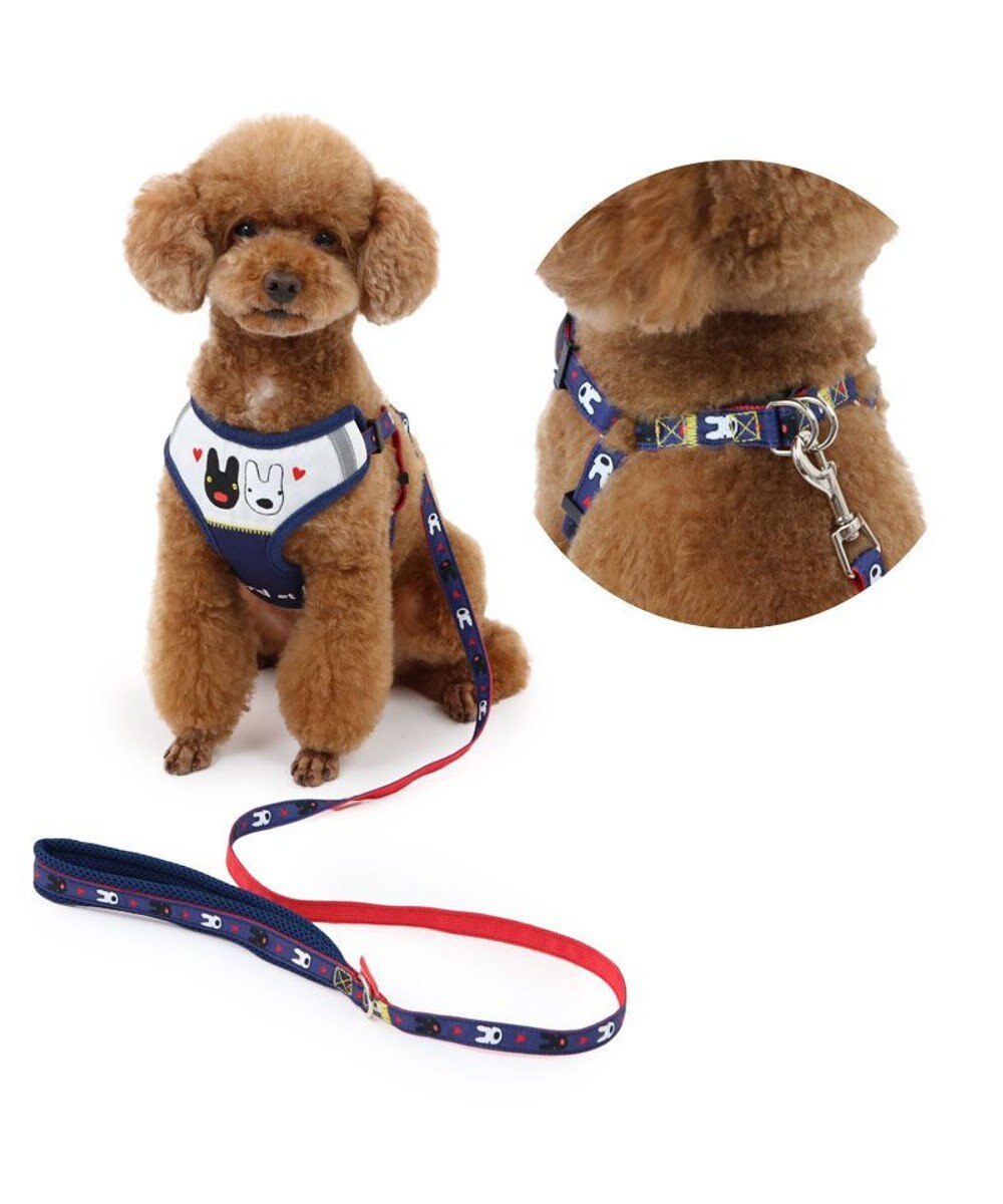 PET PARADISE リサとガスパール ハーネス＆リード ３Ｓ 《ハート柄》 超小型犬 