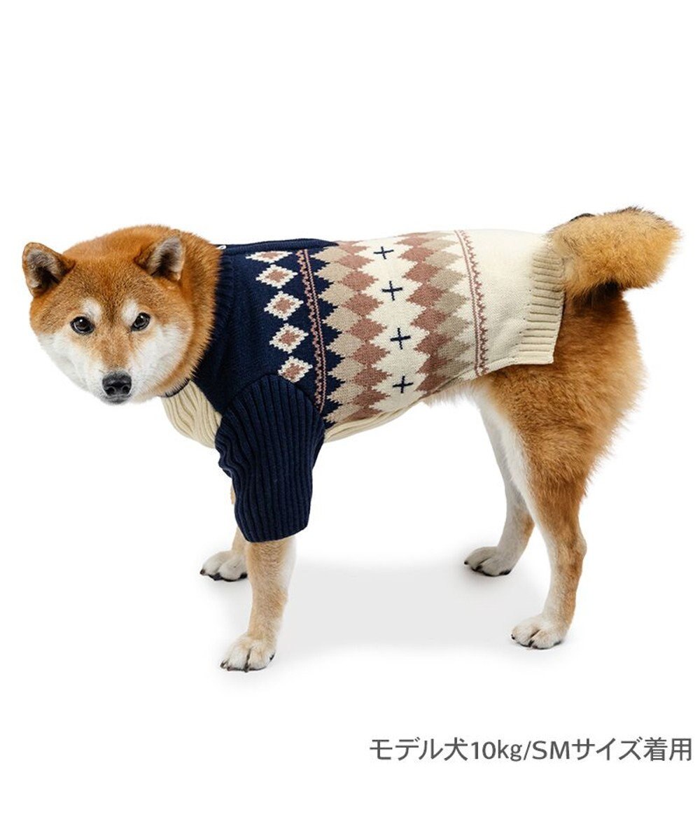 PET PARADISE ペットパラダイス ハーフジップアップ ニット 《ネイビー》 中型犬 大型犬 