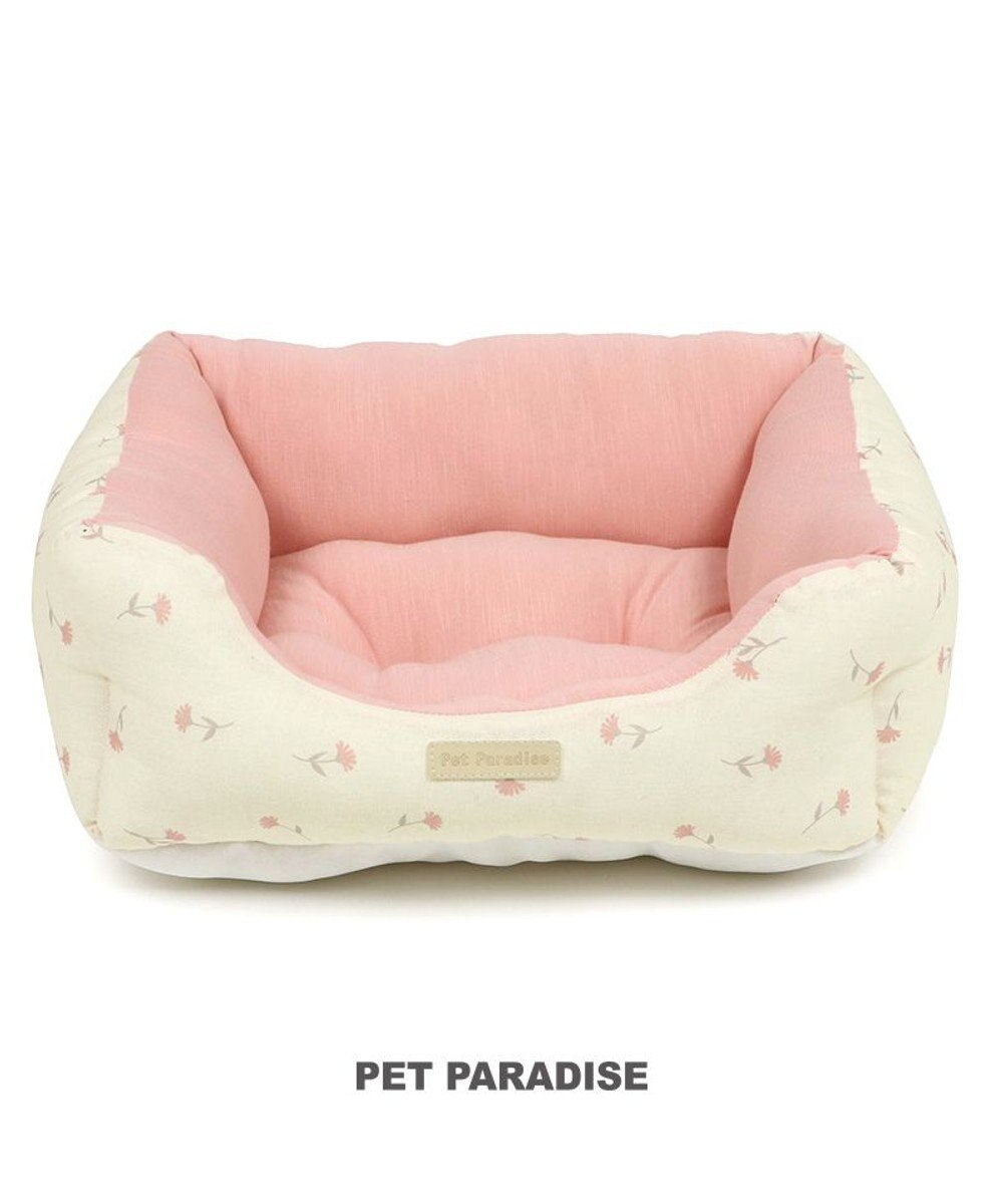 PET PARADISE ペットパラダイス 小花柄カドラー《ピンク》 M  小型犬