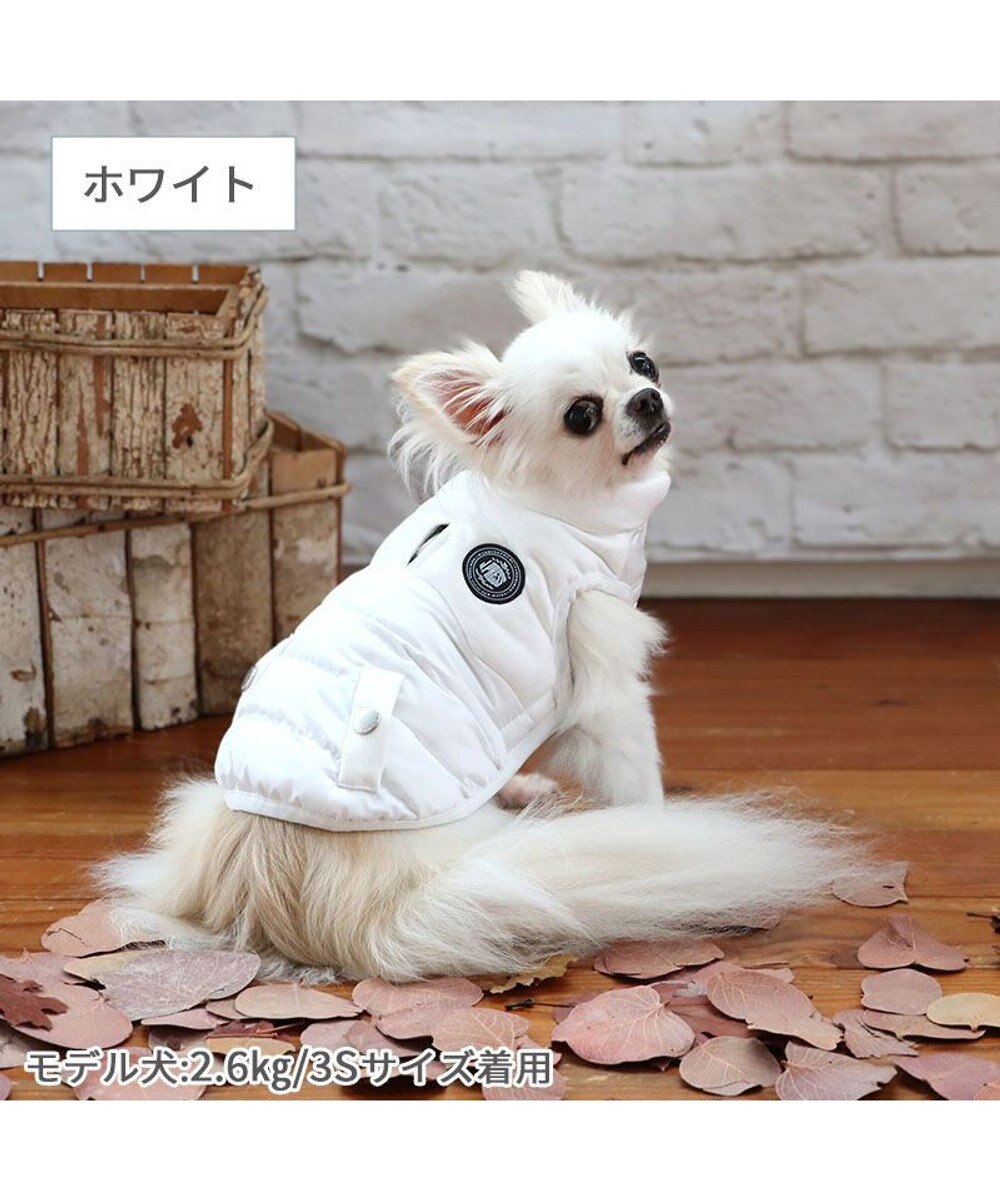 PET PARADISE J.PRESS 綿入り フライト ベスト 《ホワイト》 小型犬 