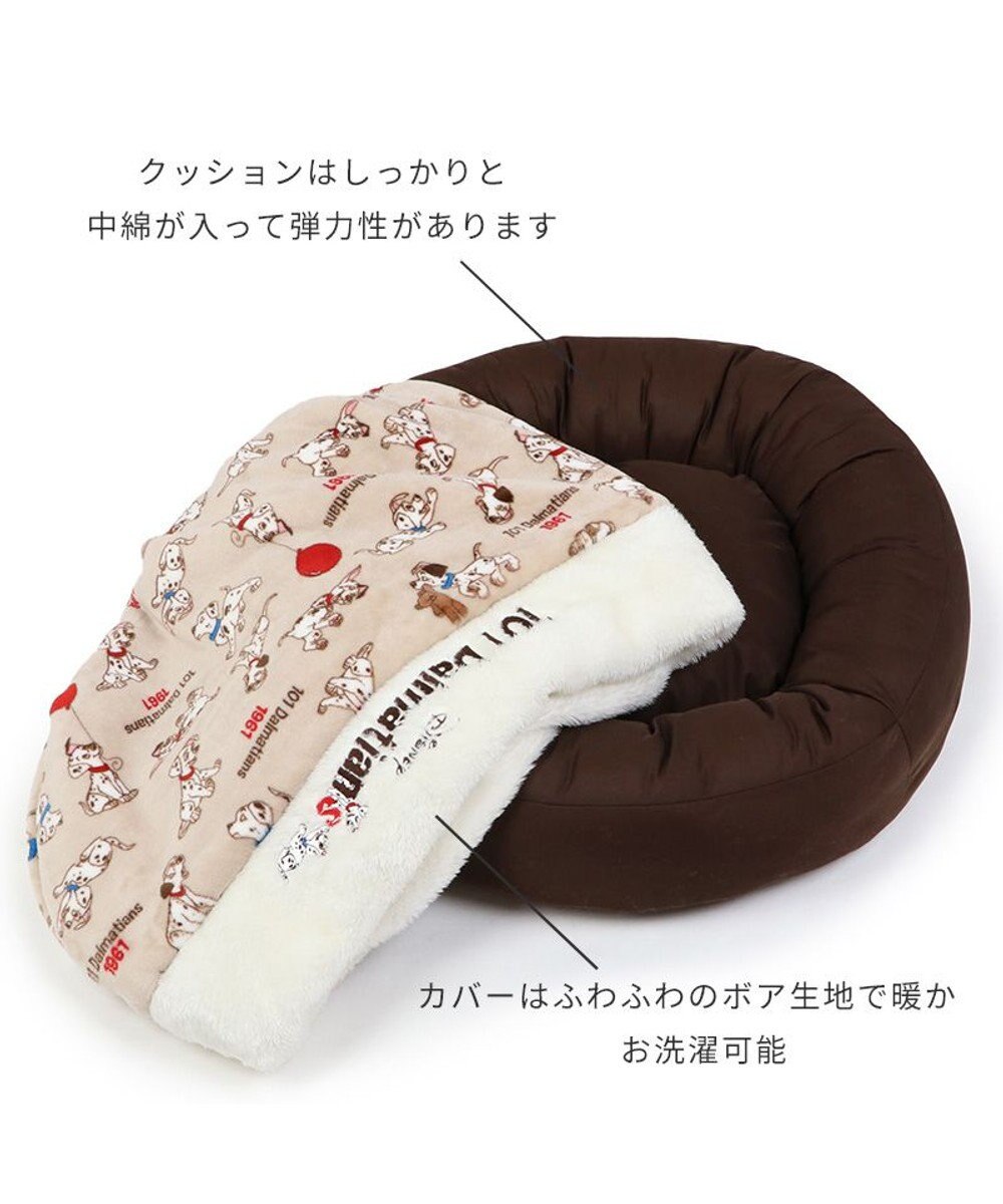 PET PARADISE ディズニー 101匹わんちゃん 丸型寝袋 遠赤外線 《風船柄》 60cm 
