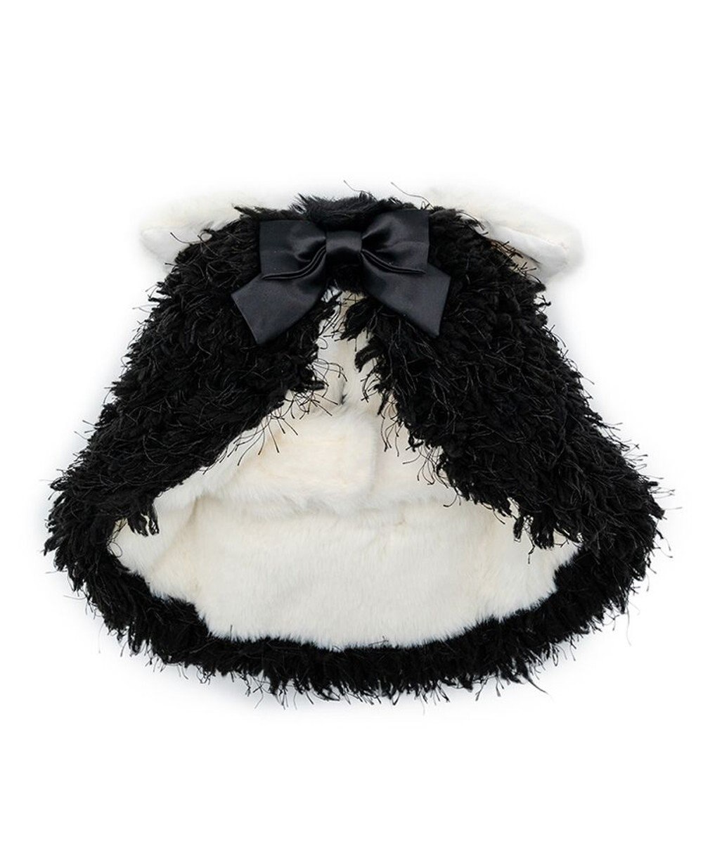 PET PARADISE cherircouture ドットリボン ポンチョ 《ブラック》 小型犬 