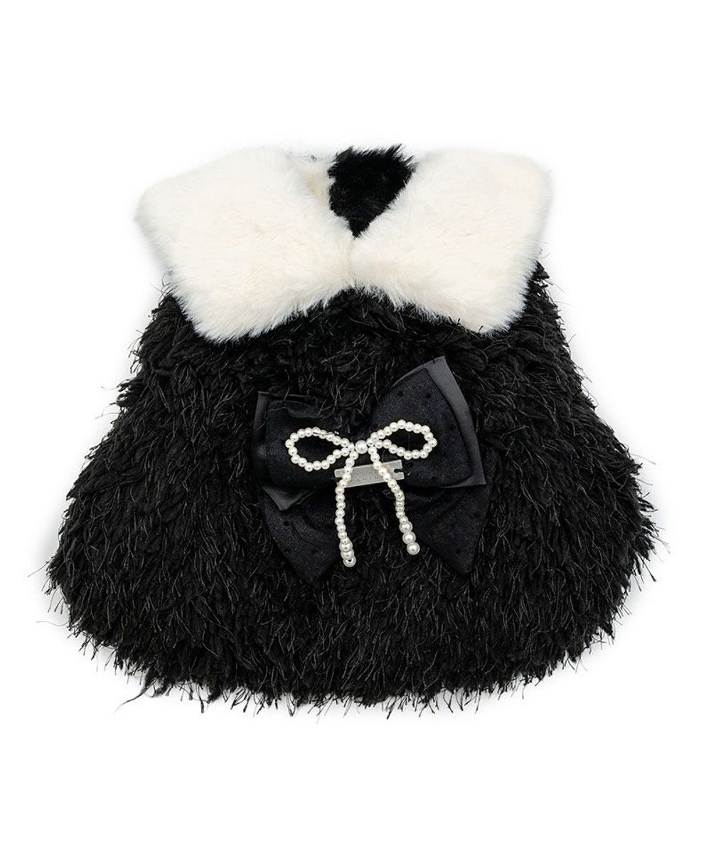 PET PARADISE cherircouture ドットリボン ポンチョ 《ブラック》 小型犬 