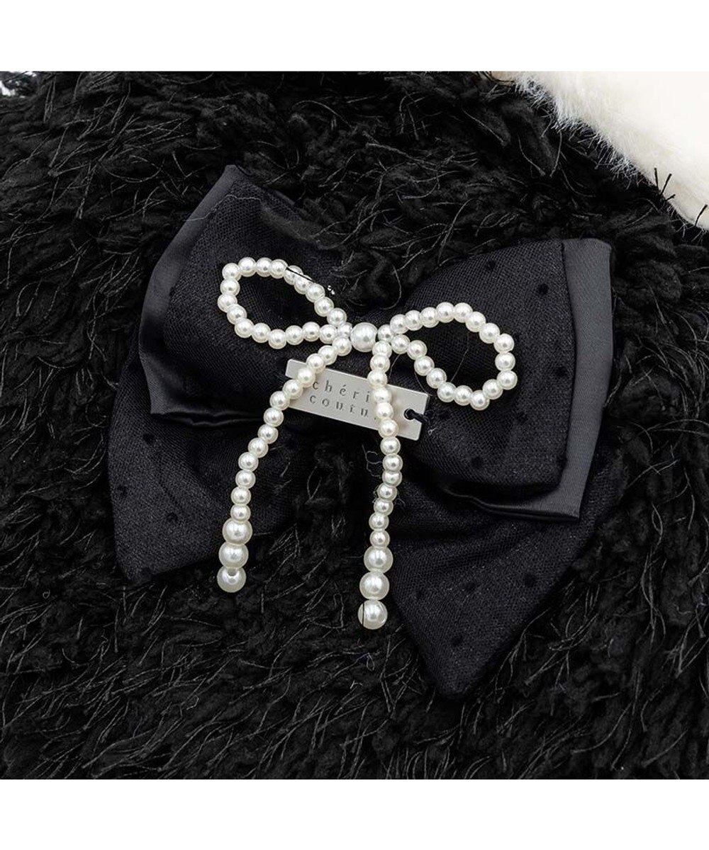 PET PARADISE cherircouture ドットリボン ポンチョ 《ブラック》 小型犬 