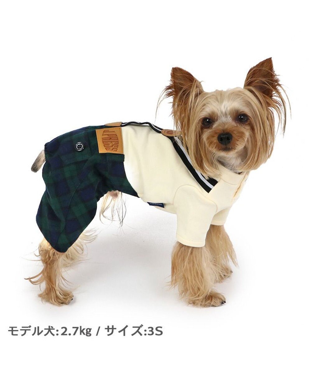 PET PARADISE J.PRESS ブラックウォッチ パンツつなぎ  小型犬 