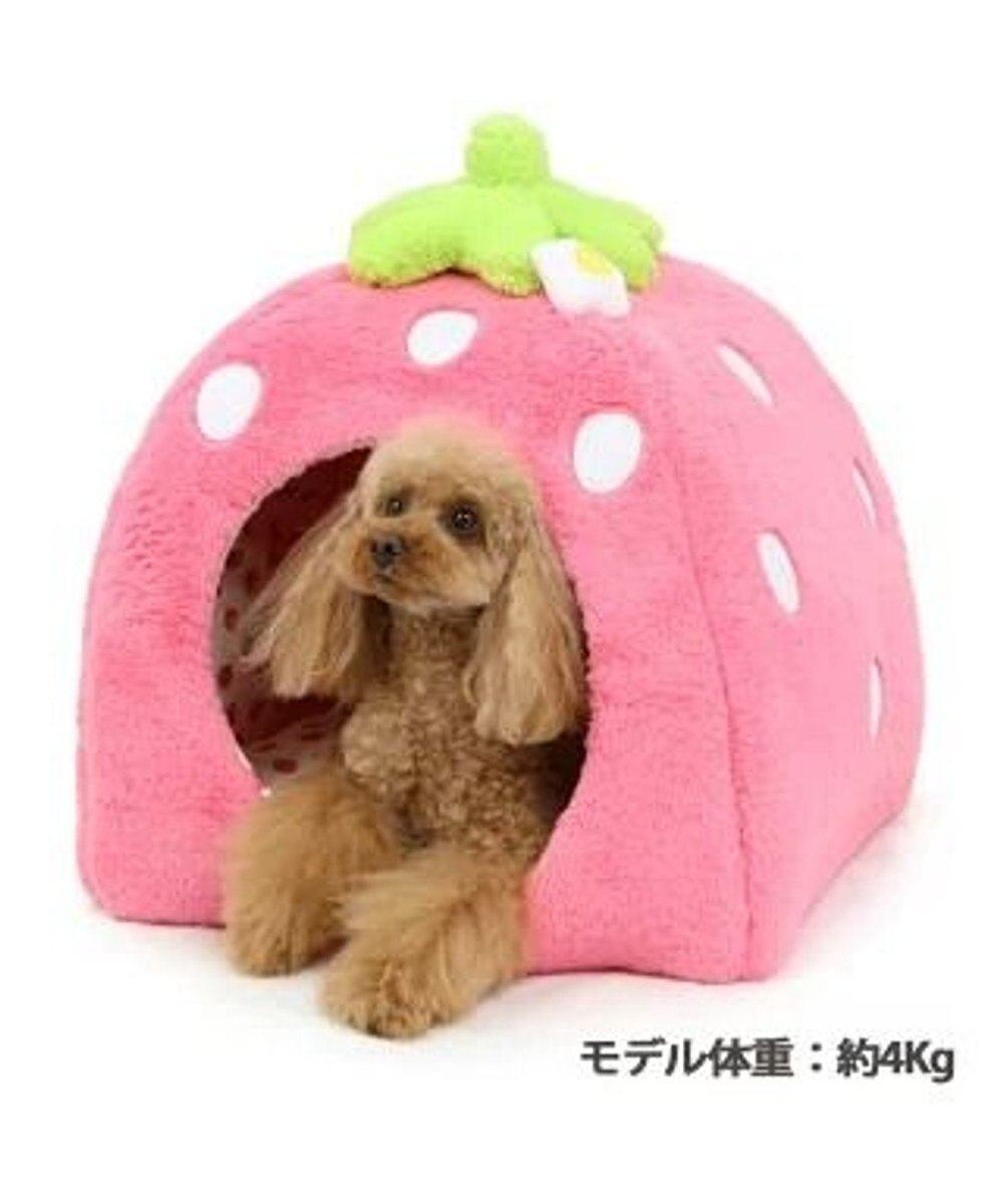 犬用品 ペットグッズ ハウス ベッド ペットパラダイス ペット ベッド ハウス 45 46cm いちご 苺 いちご イチゴ 野いちご 野苺 犬 猫 ベッド ベット ハウス 小型犬 介護 おしゃれ かわいい ふわふわ 通年 春 夏 秋 冬