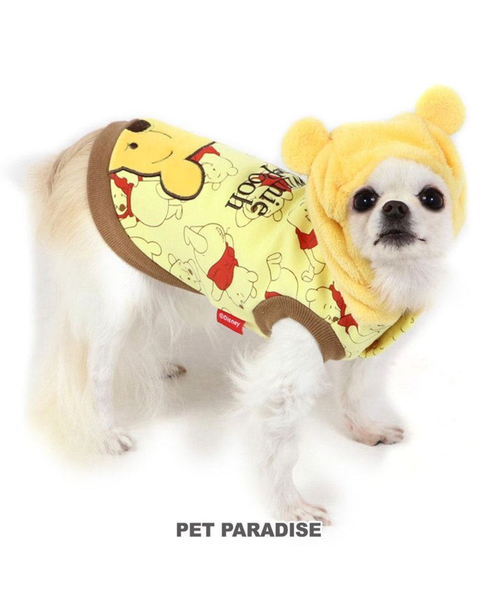 犬の服 犬 冬服 ディズニー くまのプーさん パーカー 【小型犬】 プーいっぱい, 黄, ３Ｓ