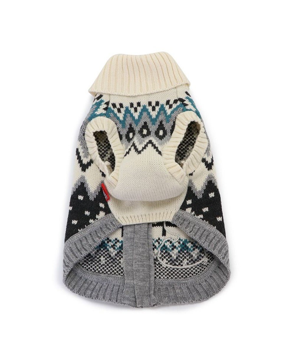 PET PARADISE スヌーピー 背中開き ニット雪遊び柄 《グレー》 小型犬 