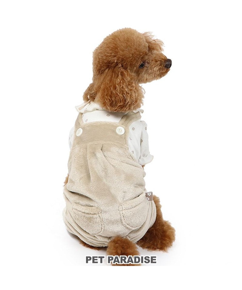 PET PARADISE ペットパラダイス パンツつなぎ 《花 フリル》 小型犬 ベージュ