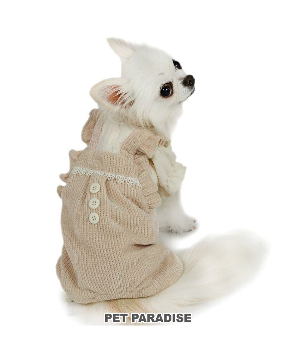 PET PARADISE ペットパラダイス ニット風パンツつなぎ 小型犬 ベージュ