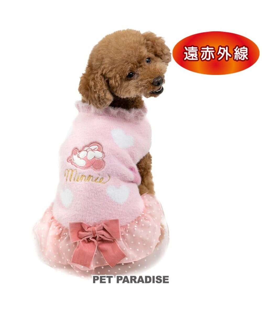 PET PARADISE ディズニー ミニーマウス 遠赤外線 ハートニット  小型犬 ピンク