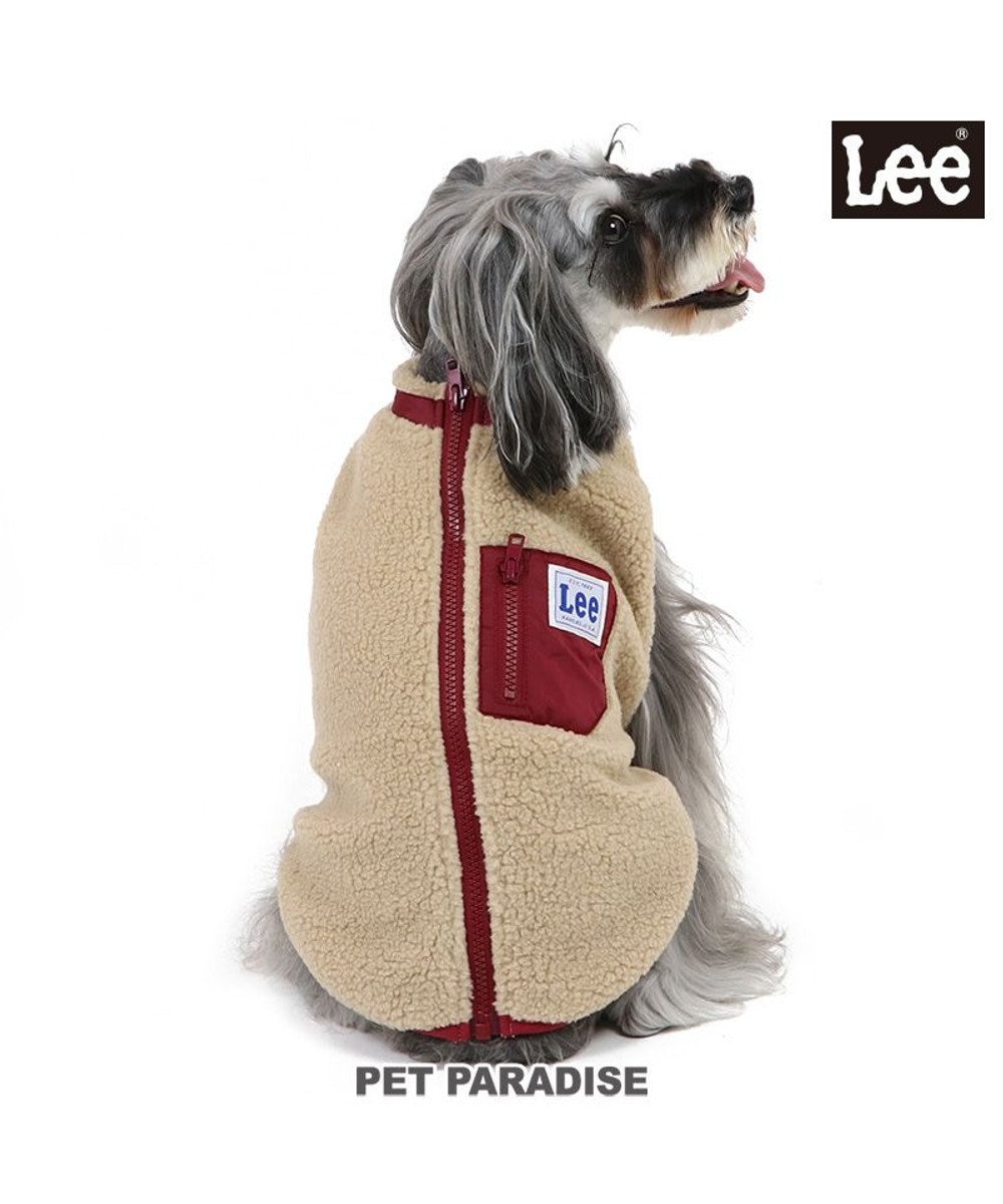 PET PARADISE 犬 服 Ｌｅｅ 背中開き ベスト 【小型犬】 ボア ブラウン 茶系