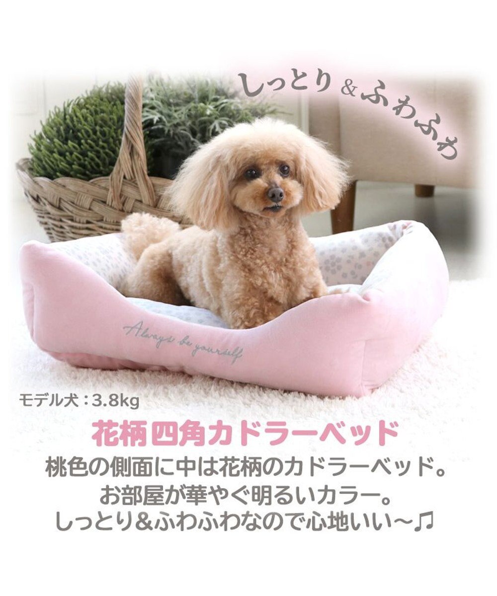 犬 春 ペット ベッド カドラーベッド 57 45cm 花柄 四角カドラー 犬 猫 ベッド 小型犬 おしゃれ かわいい Pet Paradise 通販 雑貨とペット用品の通販サイト マザーガーデン ペットパラダイス