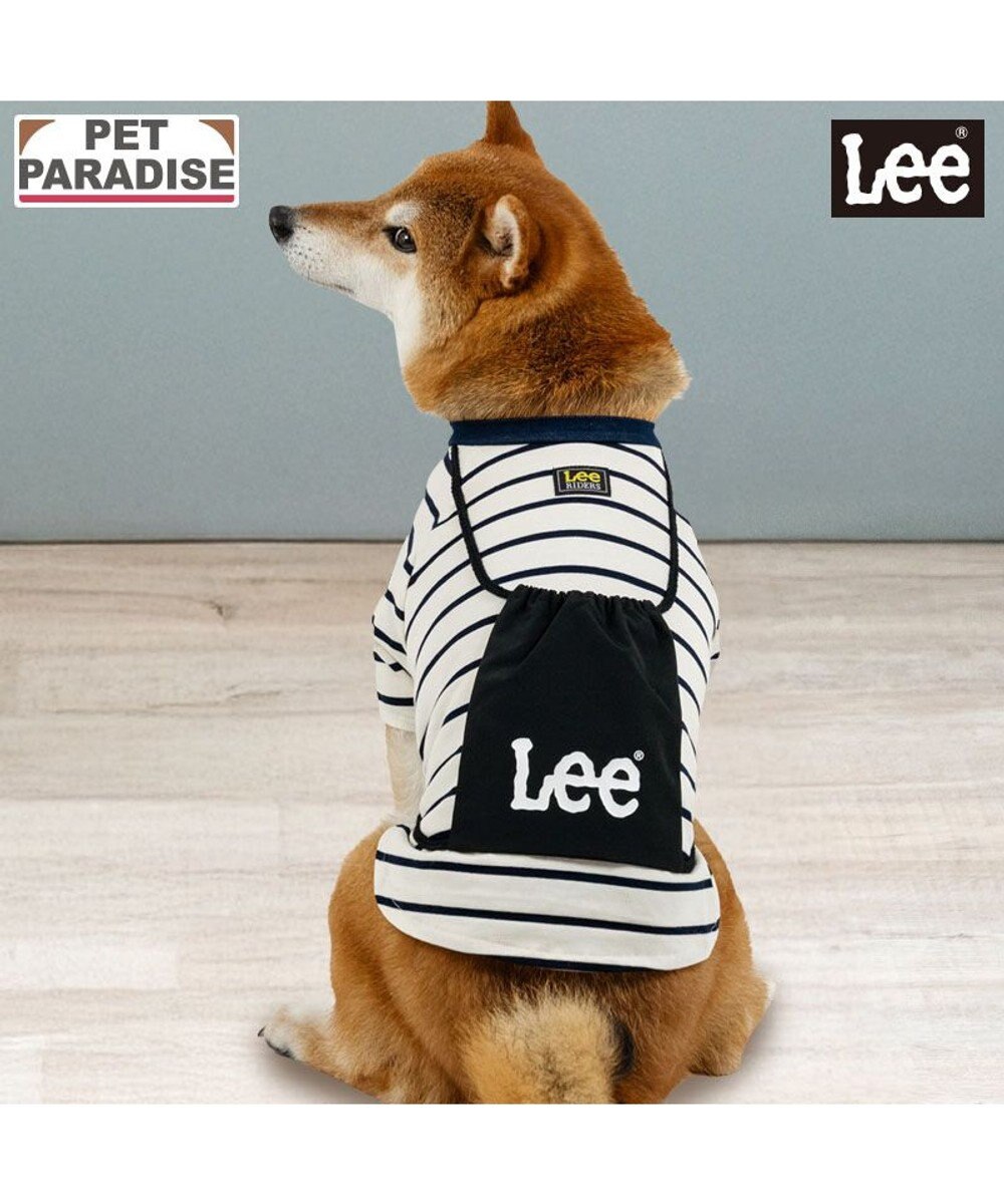 PET PARADISE Lee ナップサック付き Ｔシャツ 中型犬 大型犬 ホワイト×ブラック