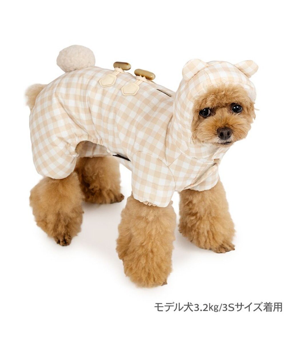PET PARADISE ペットパラダイス くまちゃん  綿入り オール 《チェック柄》 小型犬 