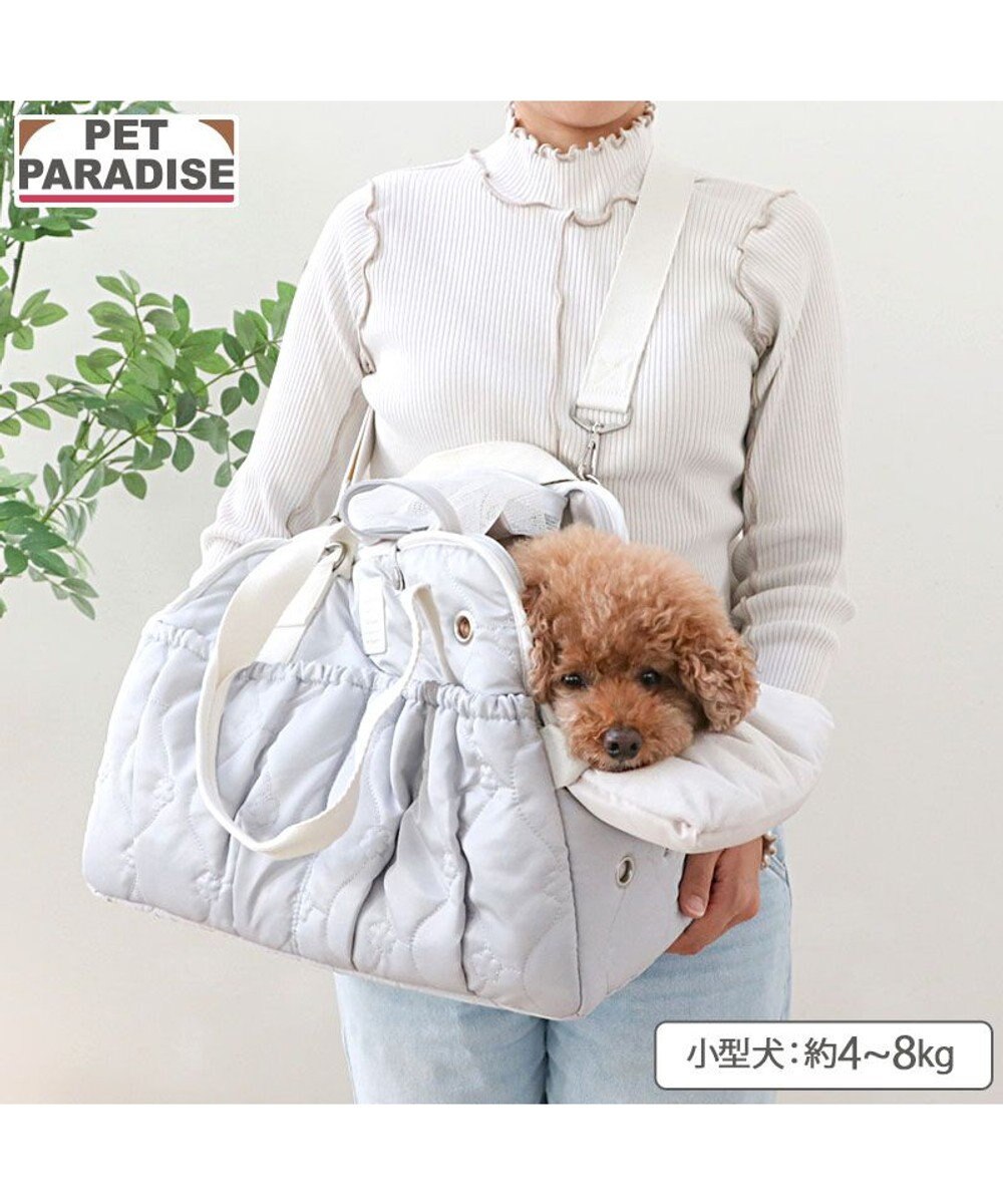 PET PARADISE ペットパラダイス キルティング キャリーバッグ 《グレー》 Ｍ 