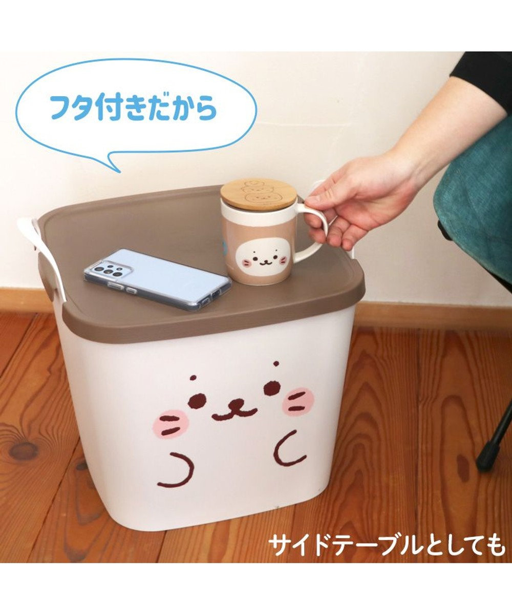 しろたん 顔ぼん 蓋つきバスケット, -, -