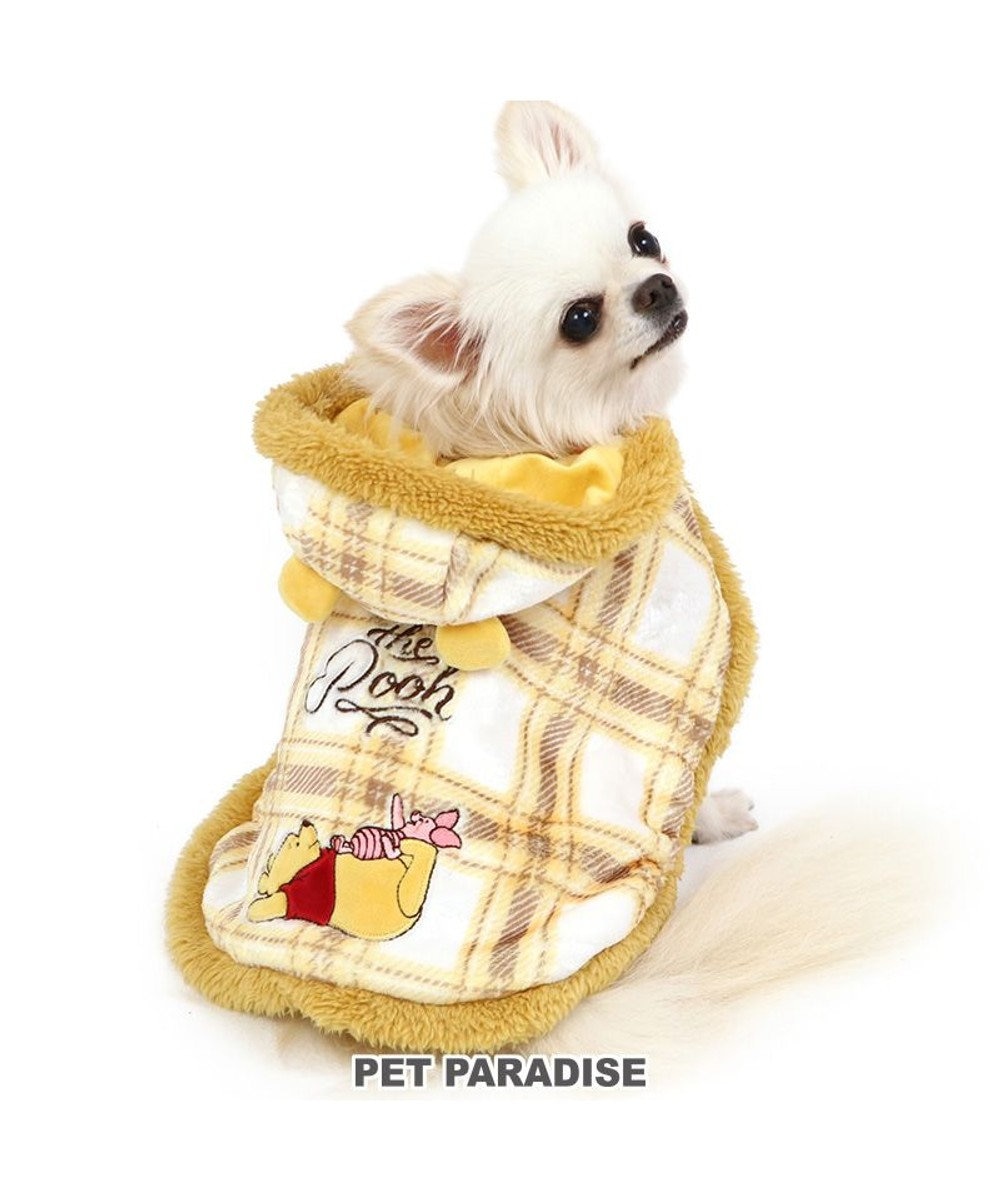 PET PARADISE ディズニー くまのプーさん ポンチョ 《チェック柄》 小型犬 イエロー